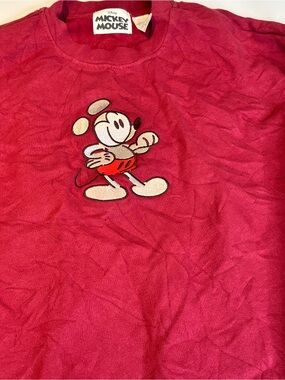 Disney Pink Mickey Mouse Crewneck Sweatshirt